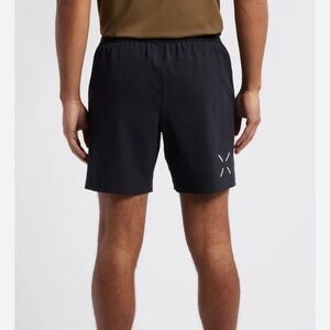 Ten Thousand The Interval Shorts 7” Black Lined Athleisure Workout Gym-Large